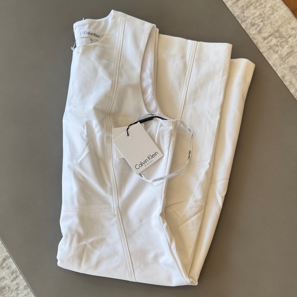 Calvin Klein White Paneled Dress